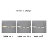 BAMDECOR Wing-Shaped LED Ceiling Light 3-Color Changeable Stepless Dimming High Light Transmission Board Modern Lighting Fixture
