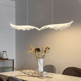 BAMDECOR 150cm Wing-Shaped LED Ceiling Light 3-Color Changeable Stepless Dimming High Light Transmission Board Modern Lighting Fixture - Top-Down View