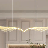 BAMDECOR 150cm Wing-Shaped LED Ceiling Light 3-Color Changeable Stepless Dimming High Light Transmission Board Modern Lighting Fixture - Rear View
