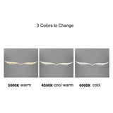 BAMDECOR 150cm Wing-Shaped LED Ceiling Light 3-Color Changeable Stepless Dimming High Light Transmission Board Modern Lighting Fixture - Extra Image
