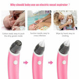 Baby Nasal Aspirator Electric Safe Hygienic Nose Cleaner Snot Sucker For baby (Red) - Rear View