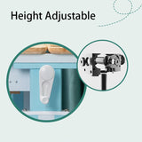 Solid Rubber Wood Height Adjustable Children Kids Ergonomic Pink Study Desk Only 120cm AU - Front View