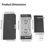 2 Burner Butane Countertop Stove, Portable Adjustable Burners with Carry Case, Portable Camping Stove with Baking Tray - Low Angle