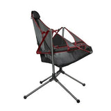 Camping Chair Foldable Swing Luxury Recliner Relaxation Swinging Comfort Lean Back Outdoor Folding Chair Outdoor Freestyle Portable Folding Rocking Chair Green - Rear View