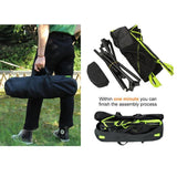 Camping Chair Foldable Swing Luxury Recliner Relaxation Swinging Comfort Lean Back Outdoor Folding Chair Outdoor Freestyle Portable Folding Rocking Chair Grey - Side View