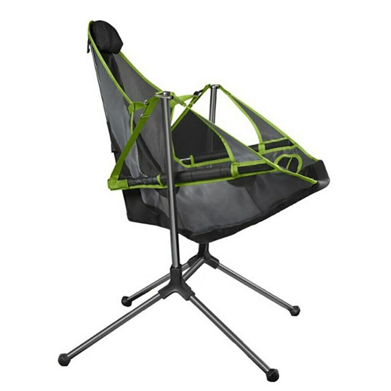Camping Chair Foldable Swing Luxury Recliner Relaxation Swinging Comfort Lean Back Outdoor Folding Chair Outdoor Freestyle Portable Folding Rocking