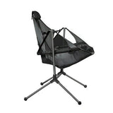 Camping Chair Foldable Swing Luxury Recliner Relaxation Swinging Comfort Lean Back Outdoor Folding Chair Outdoor Freestyle Portable Folding Rocking Chair Grey - Extra Image