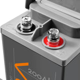VoltX 12V Lithium Battery 200Ah Slim Plus - Top-Down View