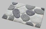 Pebble 3D Design Tufted Soft Pile Bathmat - 50x80 - Front View