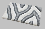Swirl 3D Design Tufted Soft Pile Bathmat - 50x80 - Front View