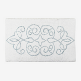 Cotton Medallion Tufted Non Slip Jacquard Bath mat - Side View