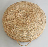 Jute Hand Braided natural floor-pallet cushion 60 x 60 x 20 cm - Side View