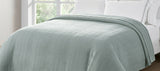 Organic Woven Herringbone Grey Blanket 228 x 228 cm - Front View