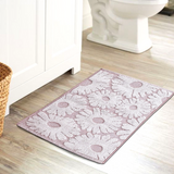 Floral Pink Kids Tufted Bathmat - Front View