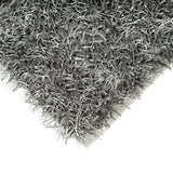 Luxury High Pile Soft Non Slip Bathmat 50 x 80cm (Silver) - Side View