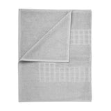 Microfiber Soft Non Slip Bath Mat Check Design (Grey) - Front View