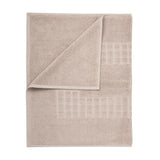 Microfiber Soft Non Slip Bath Mat Check Design (Taupe) - Front View