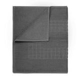 Microfiber Soft Non Slip Bath Mat Check Design (Anthrazit) - Front View