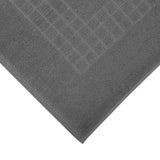 Microfiber Soft Non Slip Bath Mat Check Design (Anthrazit) - Side View