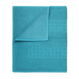Microfiber Soft Non Slip Bath Mat Check Design (Petrol) - Front View