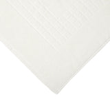 Microfiber Soft Non Slip Bath Mat Check Design (Cream) - Side View
