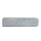 Premium Velour Diamond Design Jacquard Bath Towel (Grey) - Side View