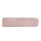 Premium Velour Diamond Design Jacquard Bath Towel (Pink) - Side View