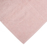 Premium Velour Diamond Design Jacquard Bath Towel (Pink) - Front View
