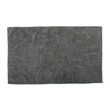 Microfiber Shower & Bathroom Bath Mat Non Slip Soft Pile Design (Dark Grey) - Side View