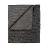 Microfiber Shower & Bathroom Bath Mat Non Slip Soft Pile Design (Dark Grey) - Front View