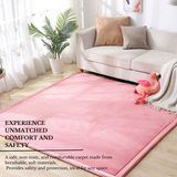 Soft Touch Ultra Plush Memory Foam Tatami Blush Pink Mat - 200 X 300 CM - Front View