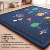 Soft Touch Ultra Plush Memory Foam Kids Star Galaxy Mat - 150 x 200 CM - Front View
