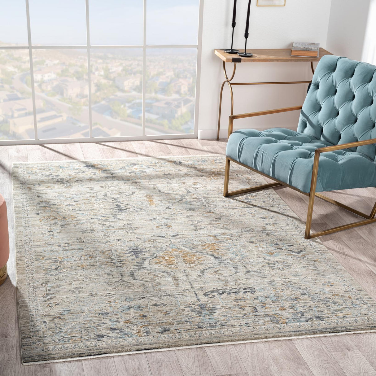 Aubre Contemporary Area Rug - Taupe - 120x180
