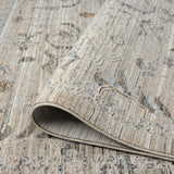 Aubre Contemporary Area Rug - Taupe - 120x180 - Close-Up Angle