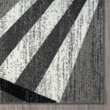 Adore Geometric Textural Rug - Grey - 160x230 - Top-Down View