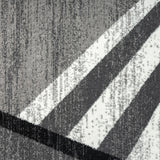 Adore Geometric Textural Rug - Grey - 200x200 - 45-Degree Angle