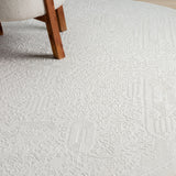 Grande Jacquard Rug - Ivory - 200x290 - Top-Down View