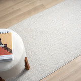 Grande Jacquard Rug - Pearl - 200x290 - Rear View