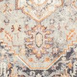 Ornate Persian Vintage Rug - Grey - 240x240 - Top-Down View