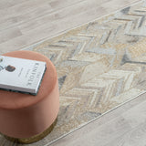 Avani Marble Rug - Stone - 240x330 - Side View
