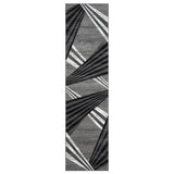 Adore Geometric Textural Rug - Grey - 240x330 - Low Angle