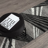 Adore Geometric Textural Rug - Grey - 240x330 - Front View