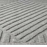 Alpha Outdoor Rug - Light Grey - 240x330 - Front View