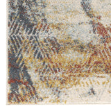 Oriental Multi Hues Rug - Cream - 240x330 - Side View