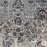 Luxe Vintage Textured Rug - Light Grey - 240x330 - Front View
