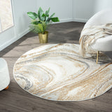 Avani Marble Rug - Sand - 300x400 - Top-Down View