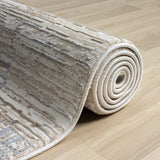 Grande Jacquard Rug - Stone - 300x400 - Side View