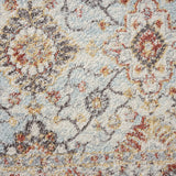 Asher Country Rug - Blue - 300x400 - Top-Down View