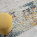 Oriental Multi Hues Rug - Multi - 80x300 - Top-Down View
