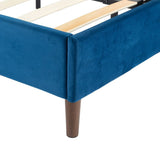 Velvet Blue Bed Frame – Double - Extra Image